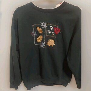 Vintage 90’s‎ Bolo Spirit Hedgehog Autumn Crewneck Sweater Women’s M Grannycore